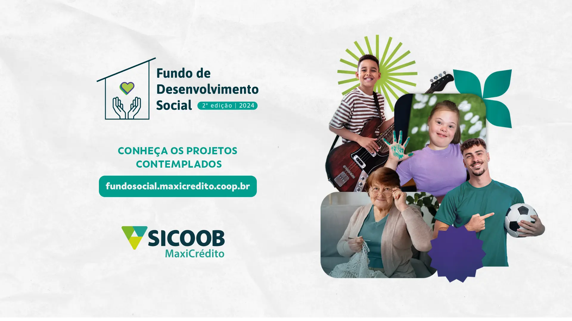 Fundo de Desenvolvimento Social do Sicoob MaxiCrédito destina R$ 3 milhões para 416 ações sociais