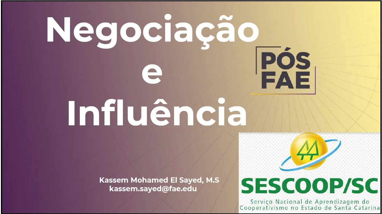 SESCOOP/SC: Curso online orientou sobre Negociação e Influência