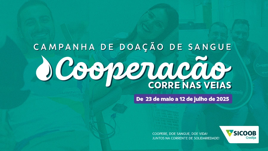 Cooperação Corre nas Veias: Sicoob Credija lança terceira edição da campanha de doação de sangue