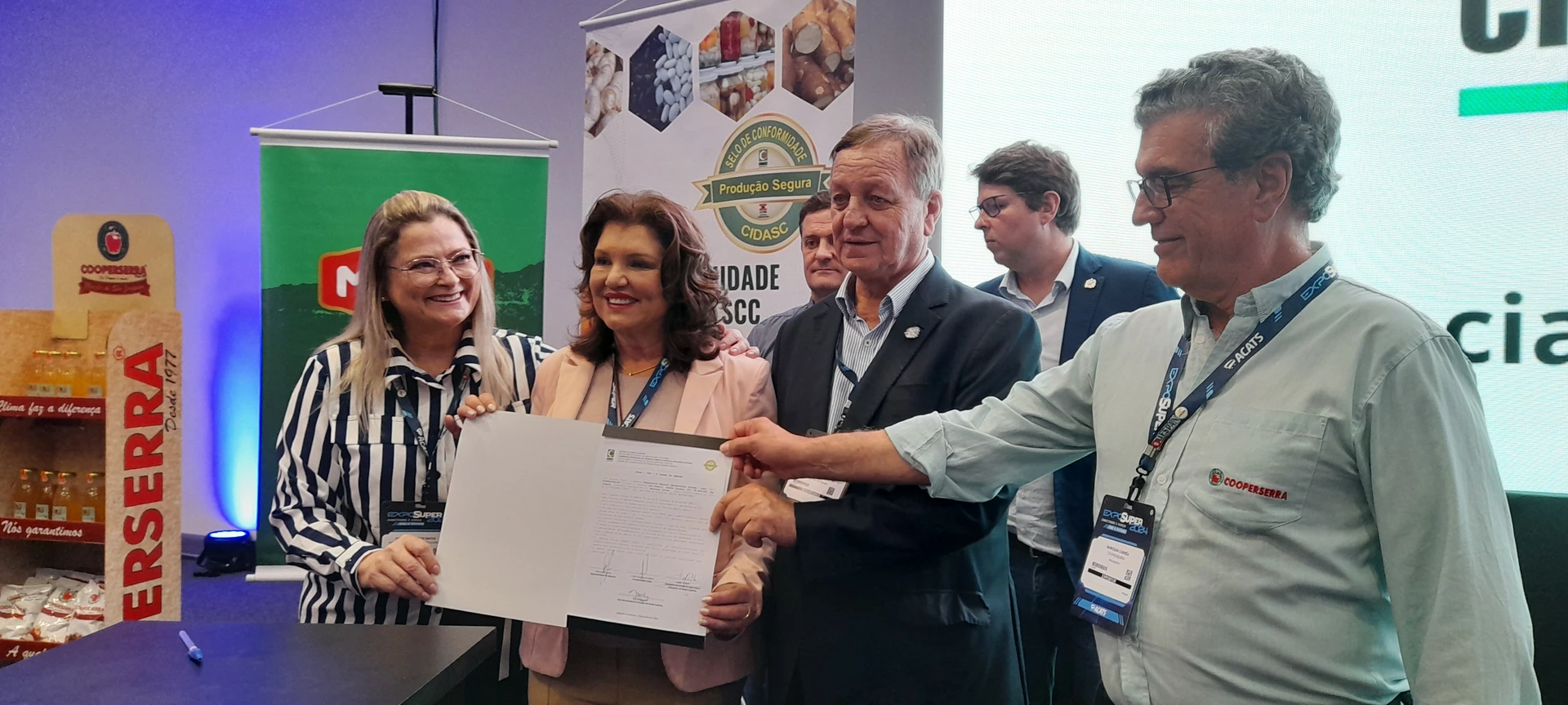 Cooperserra se torna a primeira empresa catarinense a receber o Selo de Conformidade Cidasc para o processo de certificação de bebidas