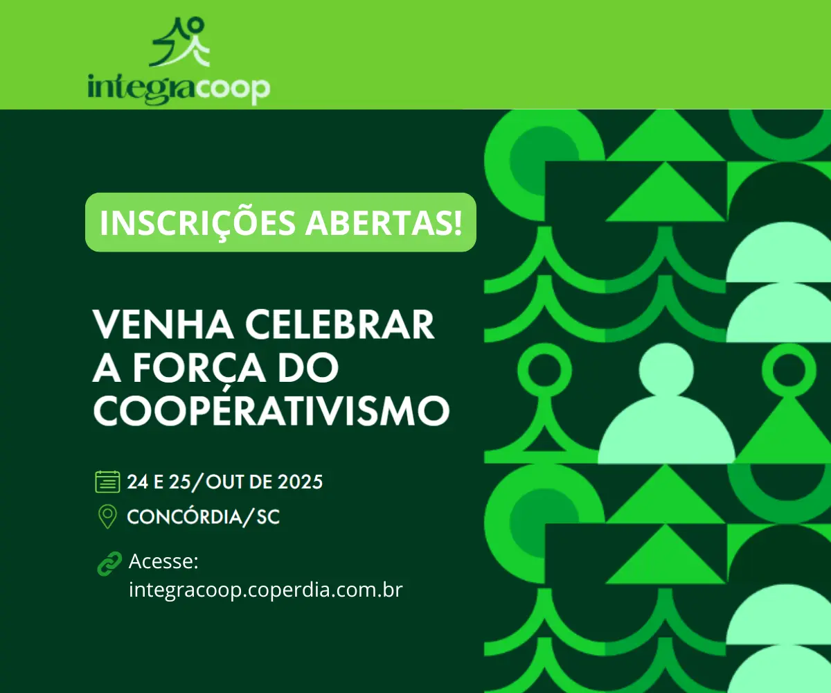 Abertas inscrições para o INTEGRACOOP 2025 em Concórdia
