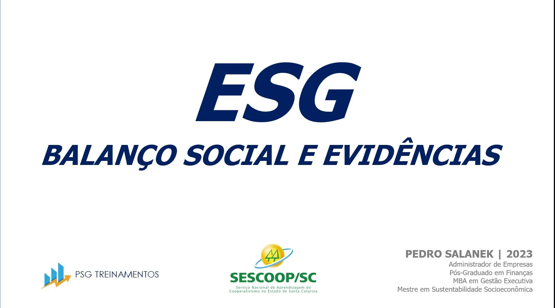 SESCOOP/SC promove palestra sobre as práticas de ESG