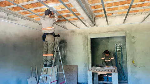 Coopercocal realiza instalação elétrica da nova sede do corpo de bombeiros em Cocal do Sul